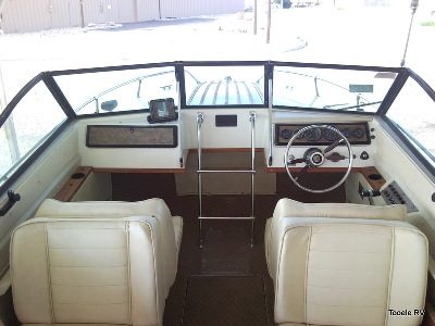 Boat helm and console after marine electrical and trim service