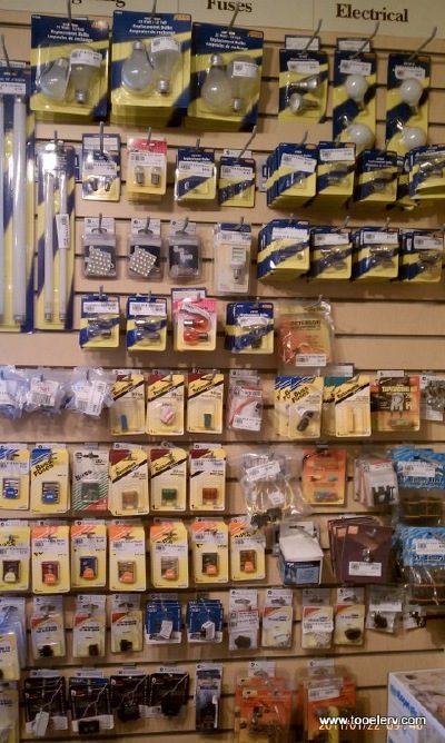 Twelve-volt electrical components, switches and converters for RVs
