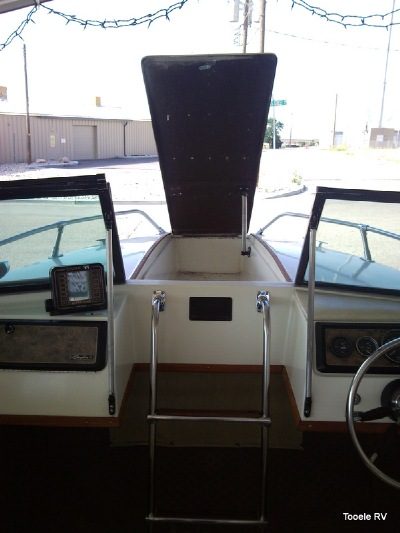 Recreational vehicle cabin interior after repair and refinishing work